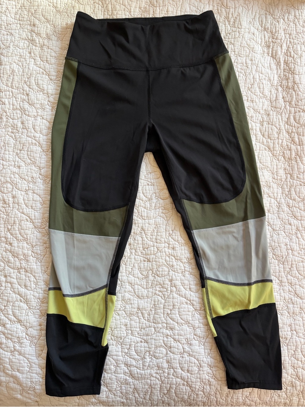 FP Movement Colorblock Leggings Black and Green